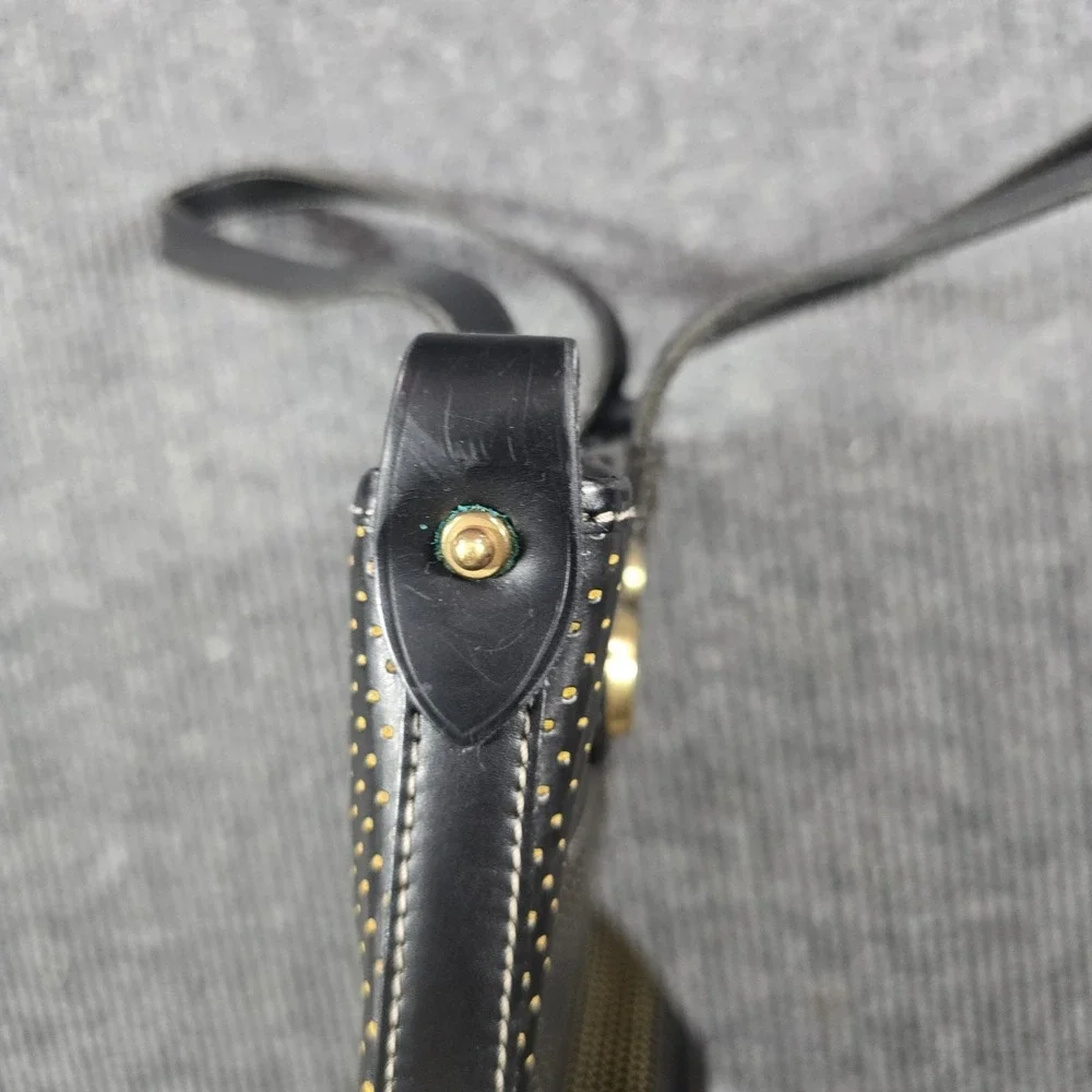 Vintage Dooney & Bourke Tote Bag‎ Womens Black Perforated Leather Made in USA